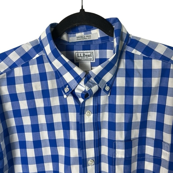 L.L. Bean Other - L.L. Bean,men check shirt,wrinkle free,traditional fit,Large,cotton, like new!